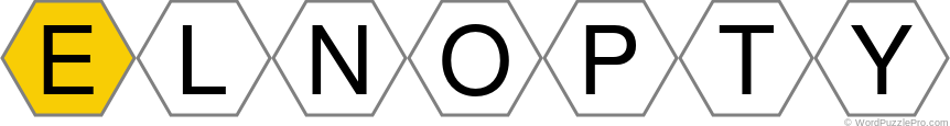 Spelling Bee "Hive" Board for September 24, 2018