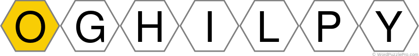 Spelling Bee "Hive" Board for October 6, 2018