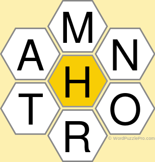 Spelling Bee "Hive" Board for June 30, 2019 Spelling Bee "Hive" Board for June 30, 2019