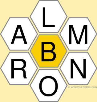 Spelling Bee "Hive" Board for September 2, 2019 Spelling Bee "Hive" Board for September 2, 2019