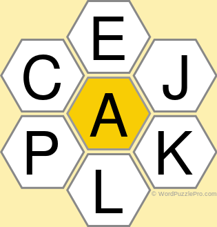 Spelling Bee "Hive" Board for September 3, 2019 Spelling Bee "Hive" Board for September 3, 2019