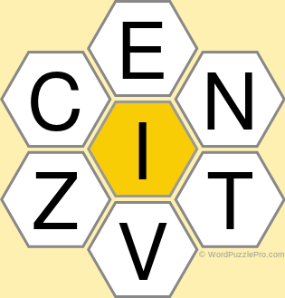 Spelling Bee "Hive" Board for September 8, 2019 Spelling Bee "Hive" Board for September 8, 2019
