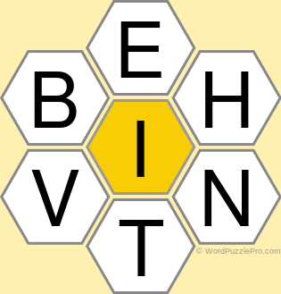 Spelling Bee "Hive" Board for February 5, 2020 Spelling Bee "Hive" Board for February 5, 2020