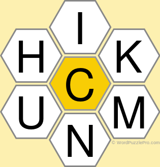 Spelling Bee "Hive" Board for May 26, 2020 Spelling Bee "Hive" Board for May 26, 2020