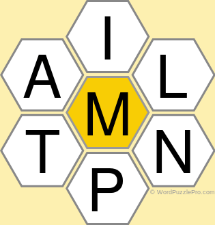 Spelling Bee "Hive" Board for October 16, 2020 Spelling Bee "Hive" Board for October 16, 2020