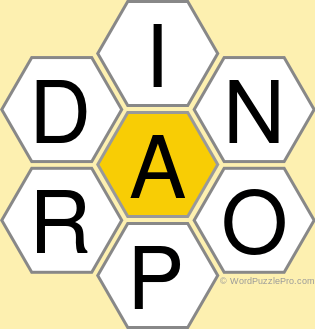Spelling Bee "Hive" Board for October 18, 2020 Spelling Bee "Hive" Board for October 18, 2020