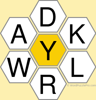 Spelling Bee "Hive" Board for October 22, 2020 Spelling Bee "Hive" Board for October 22, 2020