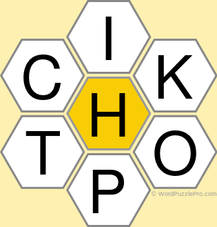 Spelling Bee "Hive" Board for October 23, 2020 Spelling Bee "Hive" Board for October 23, 2020