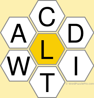 Spelling Bee "Hive" Board for November 12, 2020 Spelling Bee "Hive" Board for November 12, 2020