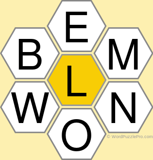 Spelling Bee "Hive" Board for November 18, 2020 Spelling Bee "Hive" Board for November 18, 2020