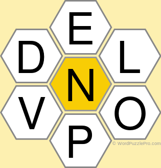 Spelling Bee "Hive" Board for November 27, 2020 Spelling Bee "Hive" Board for November 27, 2020