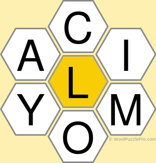 Spelling Bee "Hive" Board for December 14, 2020 Spelling Bee "Hive" Board for December 14, 2020