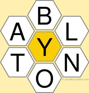 Spelling Bee "Hive" Board for December 18, 2020 Spelling Bee "Hive" Board for December 18, 2020