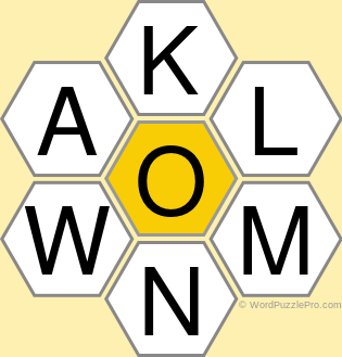 Spelling Bee "Hive" Board for December 22, 2020 Spelling Bee "Hive" Board for December 22, 2020