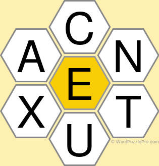 Spelling Bee "Hive" Board for December 30, 2020 Spelling Bee "Hive" Board for December 30, 2020