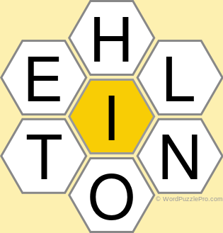 Spelling Bee "Hive" Board for December 31, 2020 Spelling Bee "Hive" Board for December 31, 2020