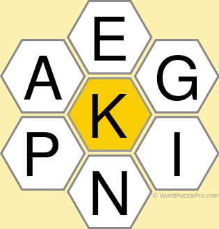 Spelling Bee "Hive" Board for January 16, 2021 Spelling Bee "Hive" Board for January 16, 2021
