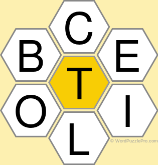 Spelling Bee "Hive" Board for January 18, 2021 Spelling Bee "Hive" Board for January 18, 2021
