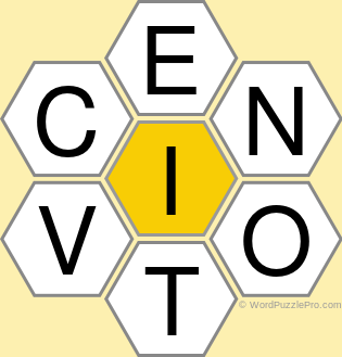 Spelling Bee "Hive" Board for January 22, 2021 Spelling Bee "Hive" Board for January 22, 2021