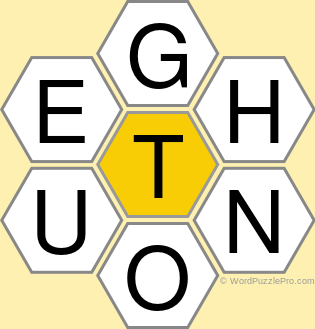 Spelling Bee "Hive" Board for January 29, 2021 Spelling Bee "Hive" Board for January 29, 2021