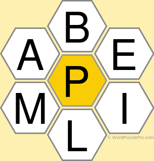 Spelling Bee "Hive" Board for February 2, 2021 Spelling Bee "Hive" Board for February 2, 2021