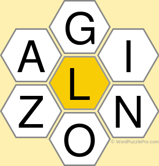 Spelling Bee "Hive" Board for February 19, 2021 Spelling Bee "Hive" Board for February 19, 2021