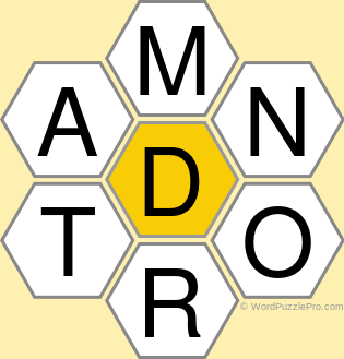 Spelling Bee "Hive" Board for March 9, 2021 Spelling Bee "Hive" Board for March 9, 2021