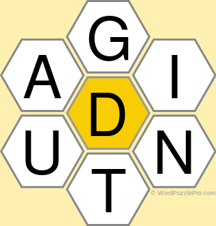 Spelling Bee "Hive" Board for March 17, 2021 Spelling Bee "Hive" Board for March 17, 2021