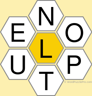 Spelling Bee "Hive" Board for March 21, 2021 Spelling Bee "Hive" Board for March 21, 2021