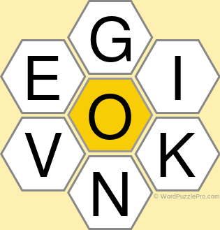Spelling Bee "Hive" Board for March 27, 2021 Spelling Bee "Hive" Board for March 27, 2021