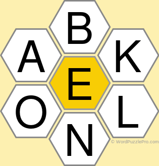 Spelling Bee "Hive" Board for March 31, 2021 Spelling Bee "Hive" Board for March 31, 2021