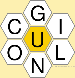 Spelling Bee "Hive" Board for April 4, 2021 Spelling Bee "Hive" Board for April 4, 2021
