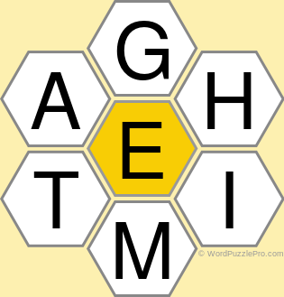 Spelling Bee "Hive" Board for April 6, 2021 Spelling Bee "Hive" Board for April 6, 2021