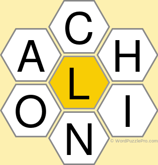 Spelling Bee "Hive" Board for April 14, 2021 Spelling Bee "Hive" Board for April 14, 2021