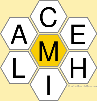 Spelling Bee "Hive" Board for April 28, 2021 Spelling Bee "Hive" Board for April 28, 2021