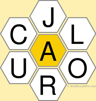 Spelling Bee "Hive" Board for May 18, 2021 Spelling Bee "Hive" Board for May 18, 2021