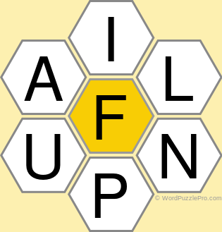 Spelling Bee "Hive" Board for May 27, 2021 Spelling Bee "Hive" Board for May 27, 2021