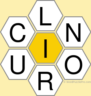 Spelling Bee "Hive" Board for June 1, 2021 Spelling Bee "Hive" Board for June 1, 2021