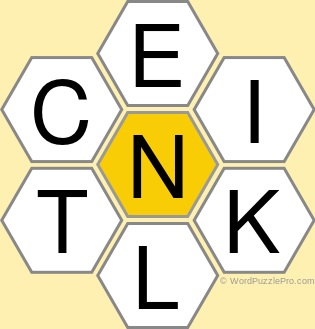 Spelling Bee "Hive" Board for June 3, 2021 Spelling Bee "Hive" Board for June 3, 2021