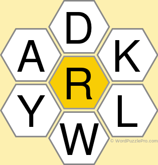 Spelling Bee "Hive" Board for June 21, 2021 Spelling Bee "Hive" Board for June 21, 2021
