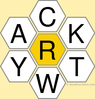 Spelling Bee "Hive" Board for June 26, 2021 Spelling Bee "Hive" Board for June 26, 2021