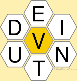 Spelling Bee "Hive" Board for July 1, 2021 Spelling Bee "Hive" Board for July 1, 2021