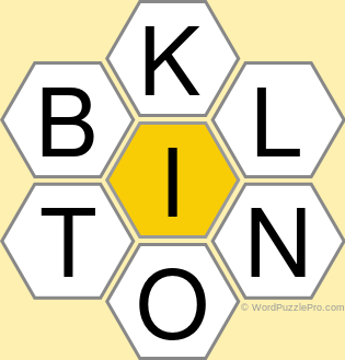 Spelling Bee "Hive" Board for July 4, 2021 Spelling Bee "Hive" Board for July 4, 2021