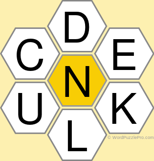 Spelling Bee "Hive" Board for July 12, 2021 Spelling Bee "Hive" Board for July 12, 2021