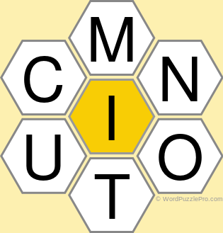 Spelling Bee "Hive" Board for July 24, 2021 Spelling Bee "Hive" Board for July 24, 2021