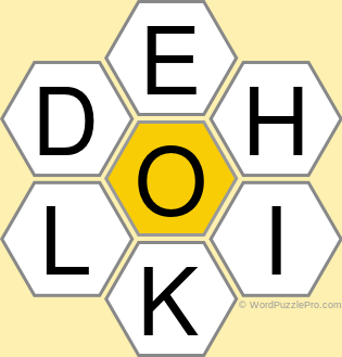 Spelling Bee "Hive" Board for August 4, 2021 Spelling Bee "Hive" Board for August 4, 2021