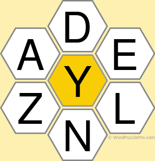 Spelling Bee "Hive" Board for August 5, 2021 Spelling Bee "Hive" Board for August 5, 2021