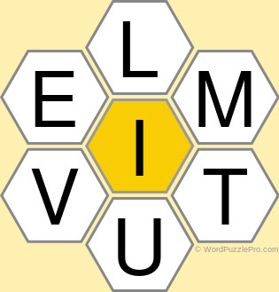 Spelling Bee "Hive" Board for August 12, 2021 Spelling Bee "Hive" Board for August 12, 2021