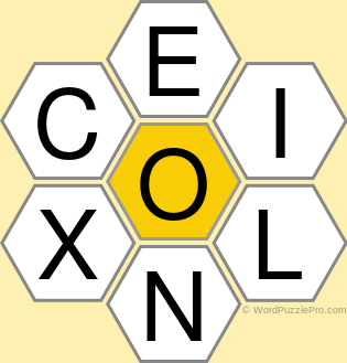 Spelling Bee "Hive" Board for August 18, 2021 Spelling Bee "Hive" Board for August 18, 2021
