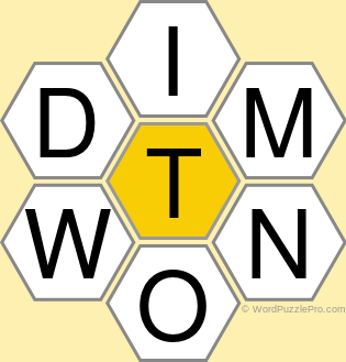 Spelling Bee "Hive" Board for August 23, 2021 Spelling Bee "Hive" Board for August 23, 2021